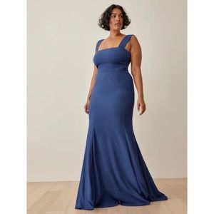 NWT Reformation Ballina Dress Petite in Blue Caspian (Size 4 Petite)